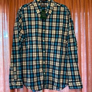 Rye by Hawker Rye Blue Plaid button down size large